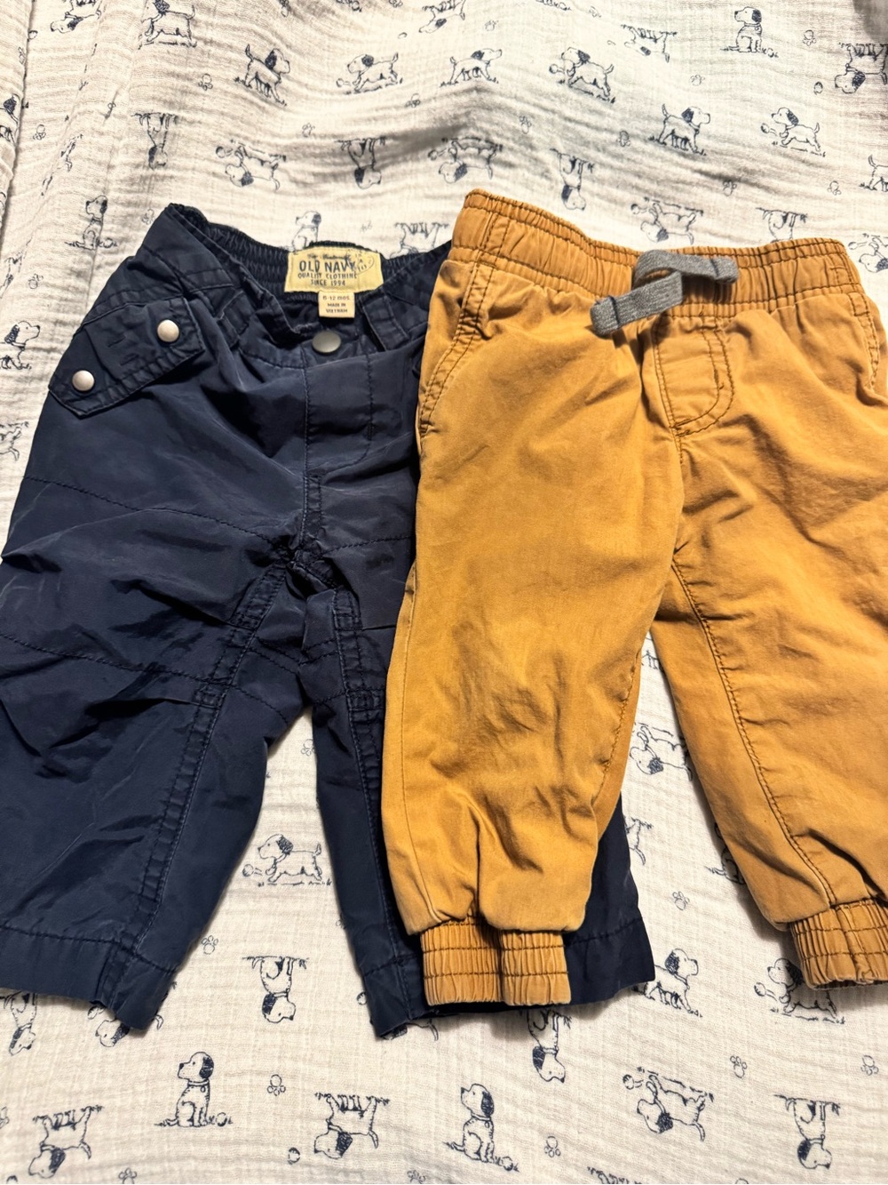Old Navy Navy & Mustard Pull-On Joggers for Kids